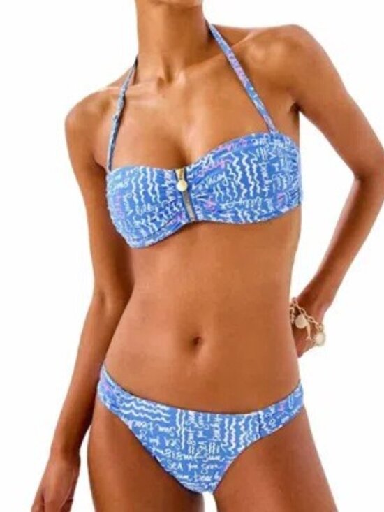 Lilly Pulitzer Other - 💙👙Lilly Pulitzer Bikini Swimsuit Set Women's SZ 6 Sunwashed Blue Seacrets NWOT